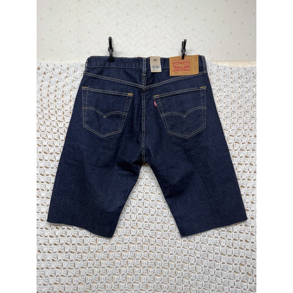 Levis 501 Jean Shorts Men's Size 34 Blue Denim Original Fit Cut Off NWT